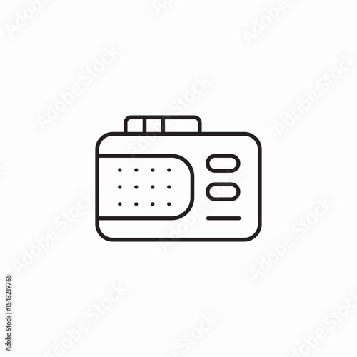 tape recorder icon sign vector