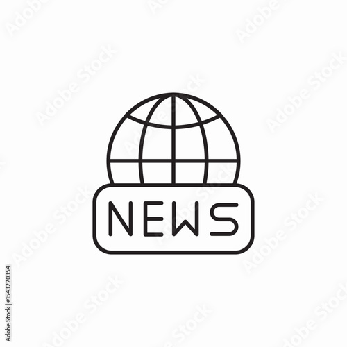 world news icon sign vector