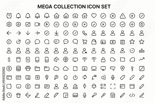 Mega collection icon set