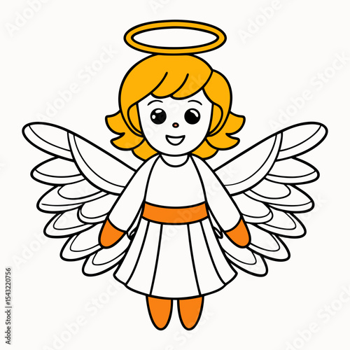 Christmas angel vector 