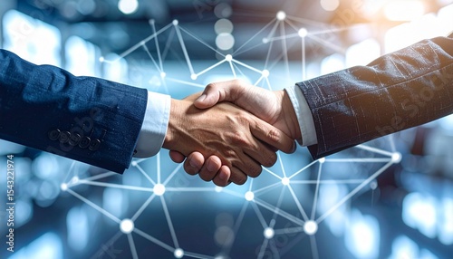 Aligned partnership handshake showcasing effective communication business ethics teamwork collaboration and shared growth targets

