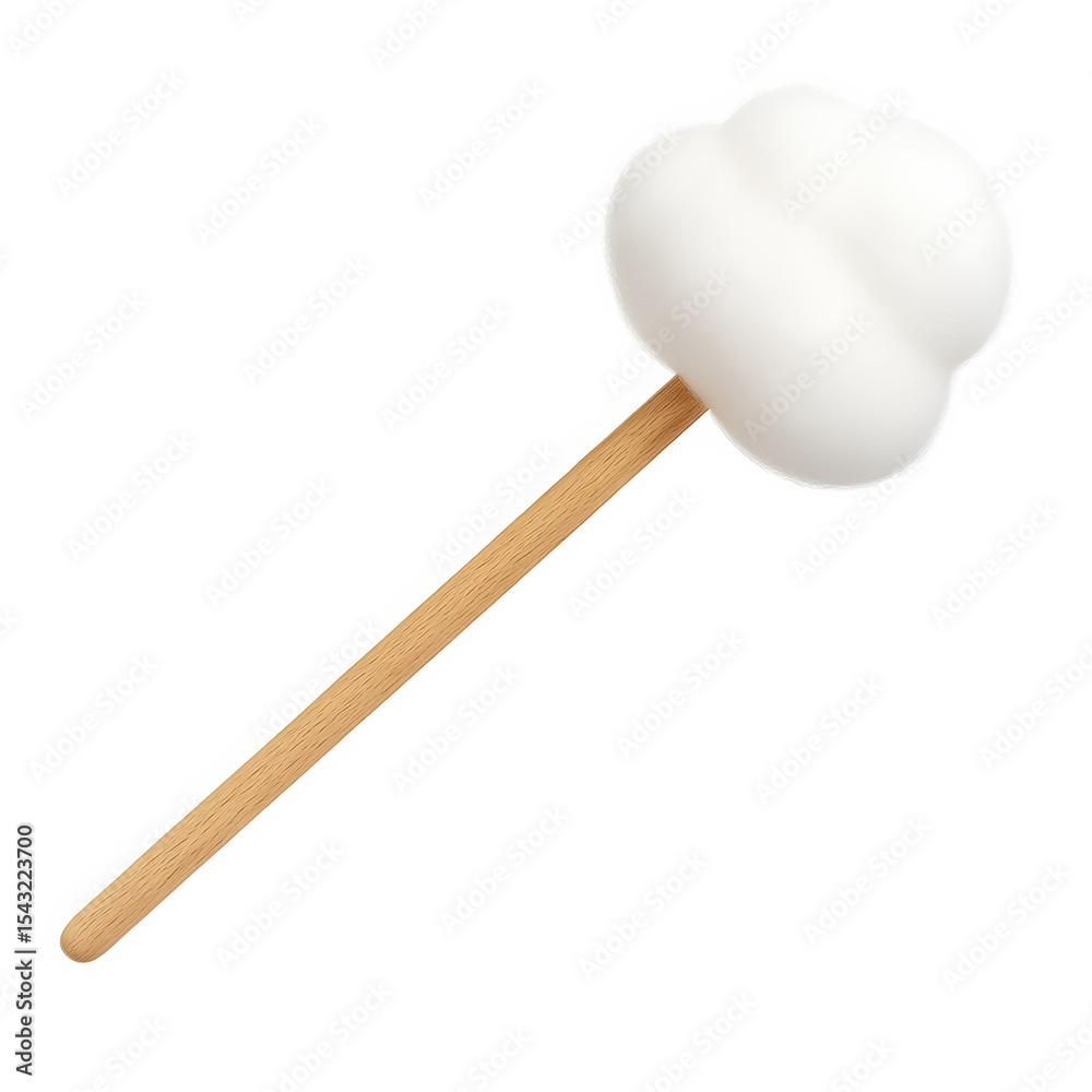 Cotton candy on a stick isolated on white background Cotton candy on a stick isolated on white background