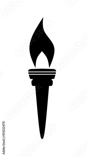 fire torch icon vector with simple design