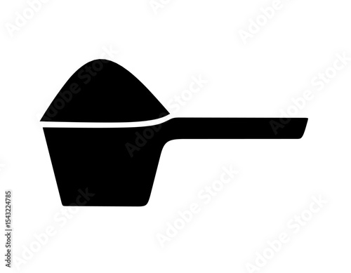 measuring spoon icon on white background