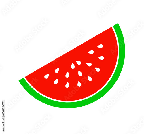 watermelon slice vector illustration on white background. watermelon icon
