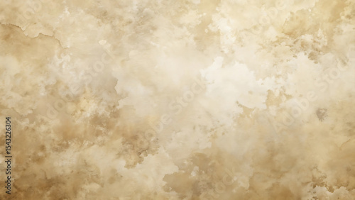 Beige Watercolor Wash Background Texture Subtle Creamy Brown Tones Abstract Art Paper Design Element