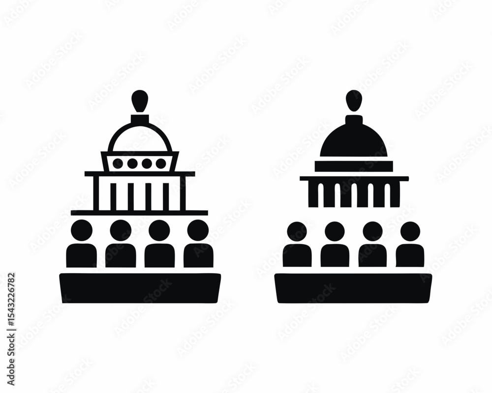 Congress icon silhouette vector illustration Congress icon silhouette vector illustration