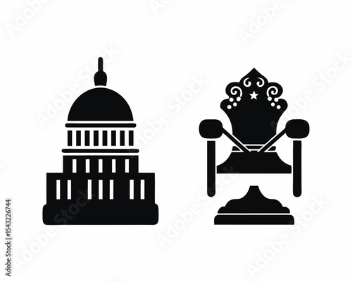 Congress silhouette vector illustration