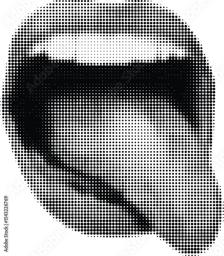 Halftone Abstract Dotted Image: A close-up view of an abstract image made of dots with a minimalistic look.
