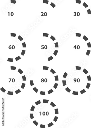 Circular Progress Indicators Design Elements for User Interfaces