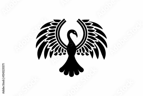 Flamingo icon silhouette vector illustration