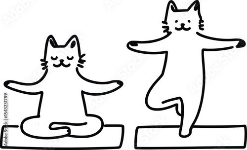 Cute Cats Practicing Yoga Poses