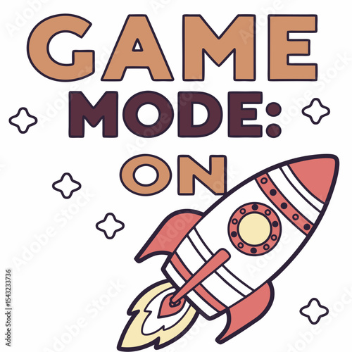 Game mode on rocket ship design element