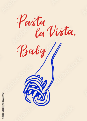 La dolce vita vintage posters. Italian Summer Line Art Vector Set with Pasta, Mozzarella, Coffee, Seafood and Herbs. Vector illustration ink doodle sketch style.