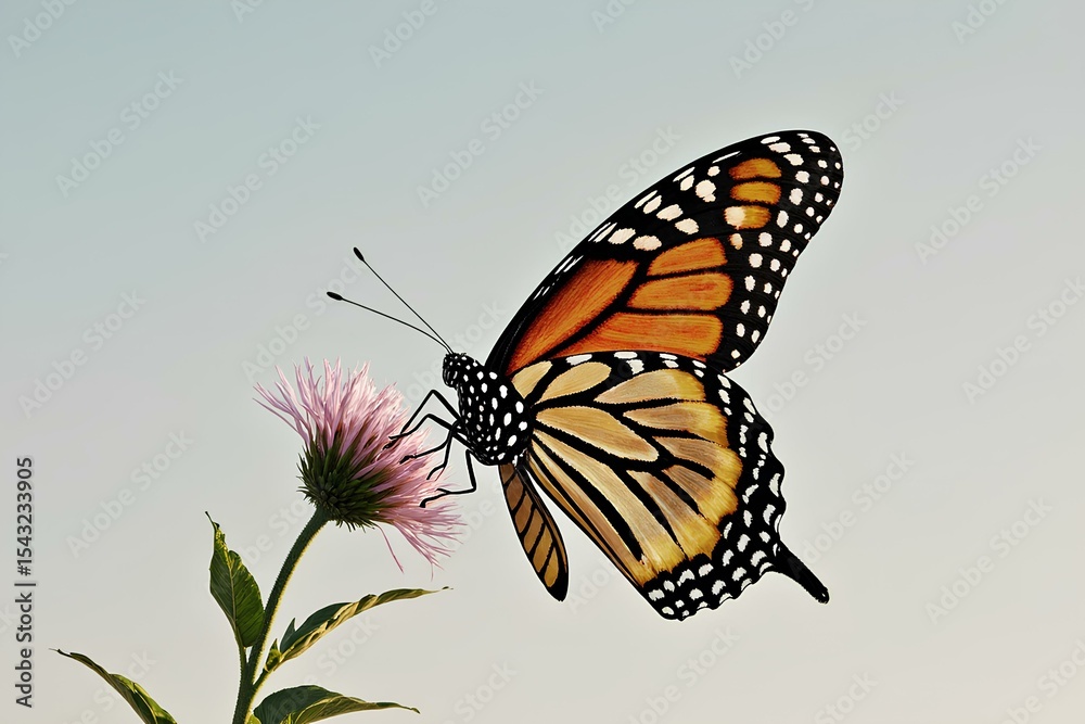 Obraz premium butterfly feeding on a flower ,papillon, près, gros plan, couleur, coloré, 