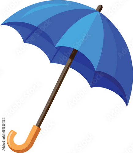 blue umbrella isolated on white