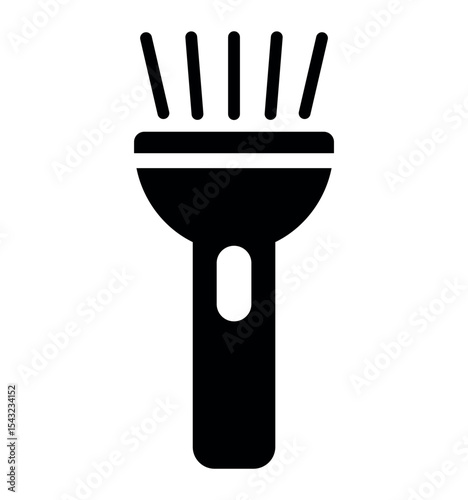 flashlight small hand lantern vector illustration