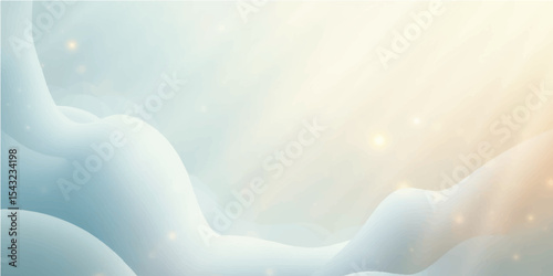 The background is an abstract vector light natural white gradient with blue and pale gold tones.