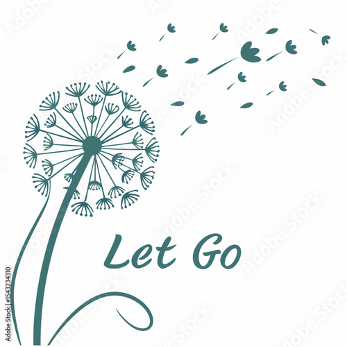 Dandelion seeds let go design element transparent background