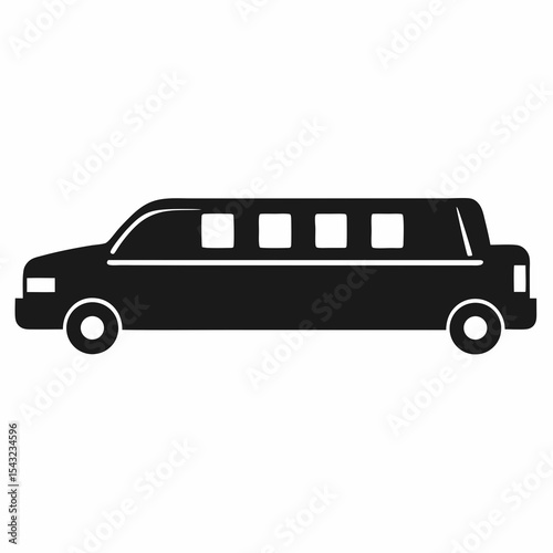 Limo silhouette vector illustration