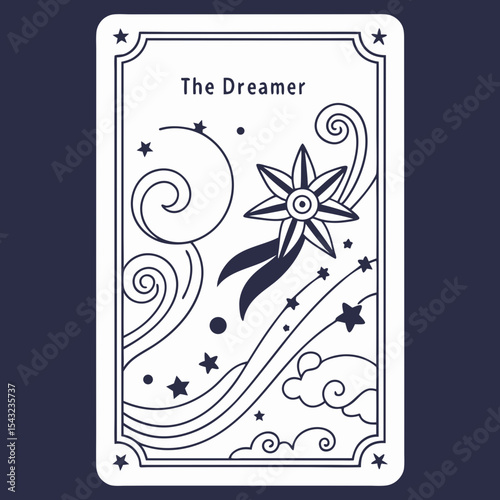 Celestial dreamer tarot card fantasy art illustration