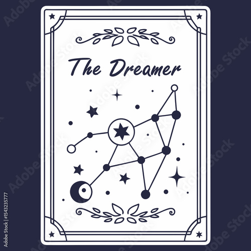 The dreamer celestial constellation card mystic art