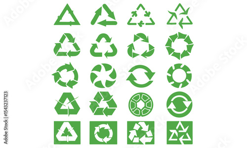 Recycling Arrows & Icons vector