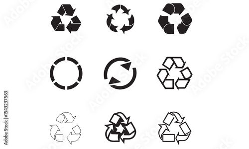 Recycling Arrows & Icons vector