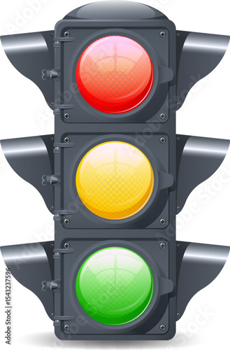 Traffic lights realistic