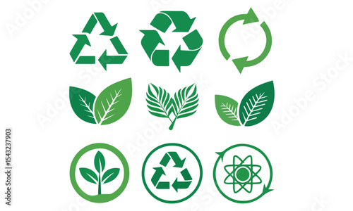 Recycling Arrows & Icons vector