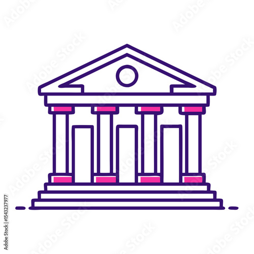 A classical government or institutional building with columns 