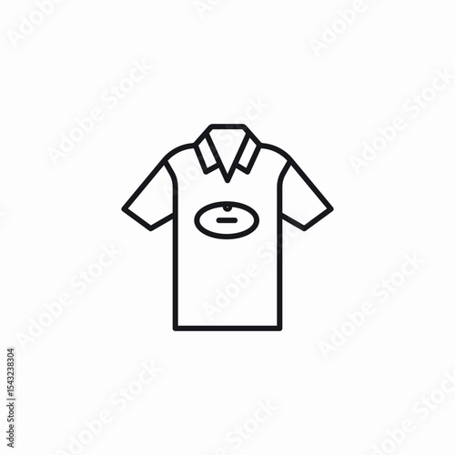 accentuated collar stamped shirt icon sign vector