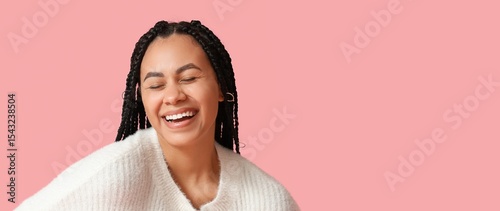 Happy African-American woma...