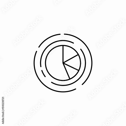 pie chart presentation icon sign vector