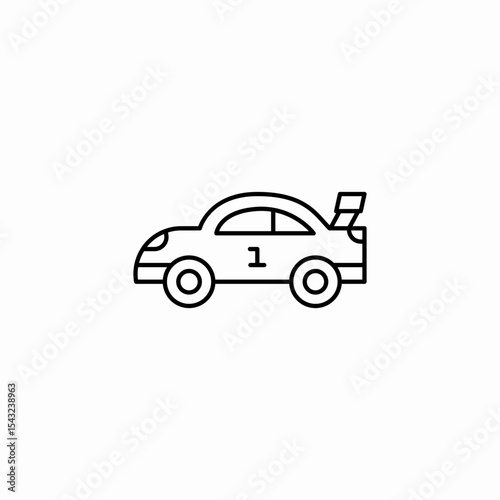 racing car icon sign vector