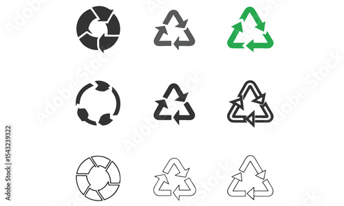 Recycling Arrows & Icons vector