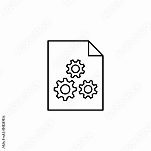 settings file icon sign vector