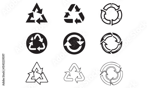 Recycling Arrows & Icons vector