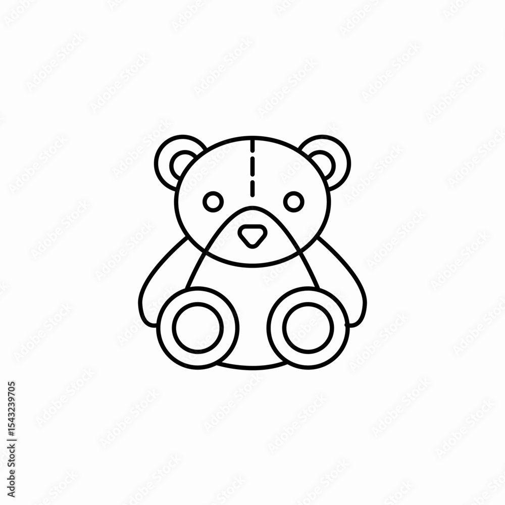 Obraz premium teddy bear icon sign vector