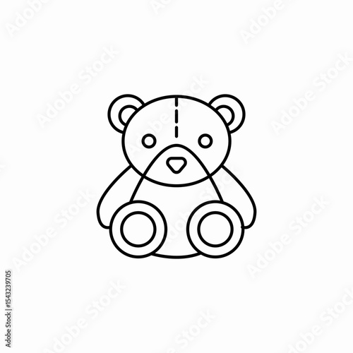 teddy bear icon sign vector