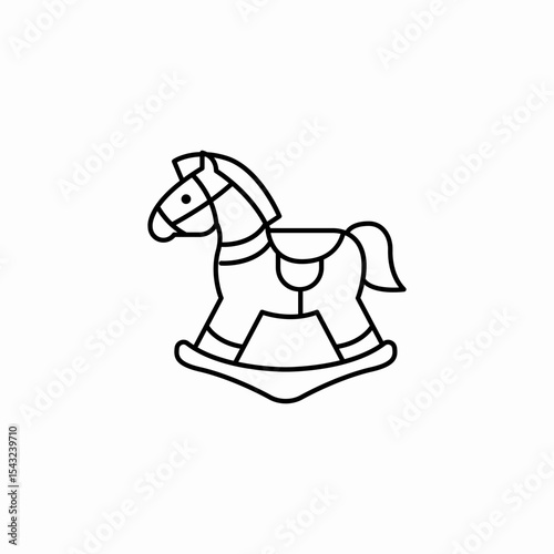 toy horse icon sign vector