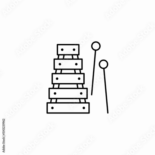 xylophone icon sign vector