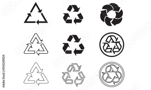 Recycling Arrows & Icons vector