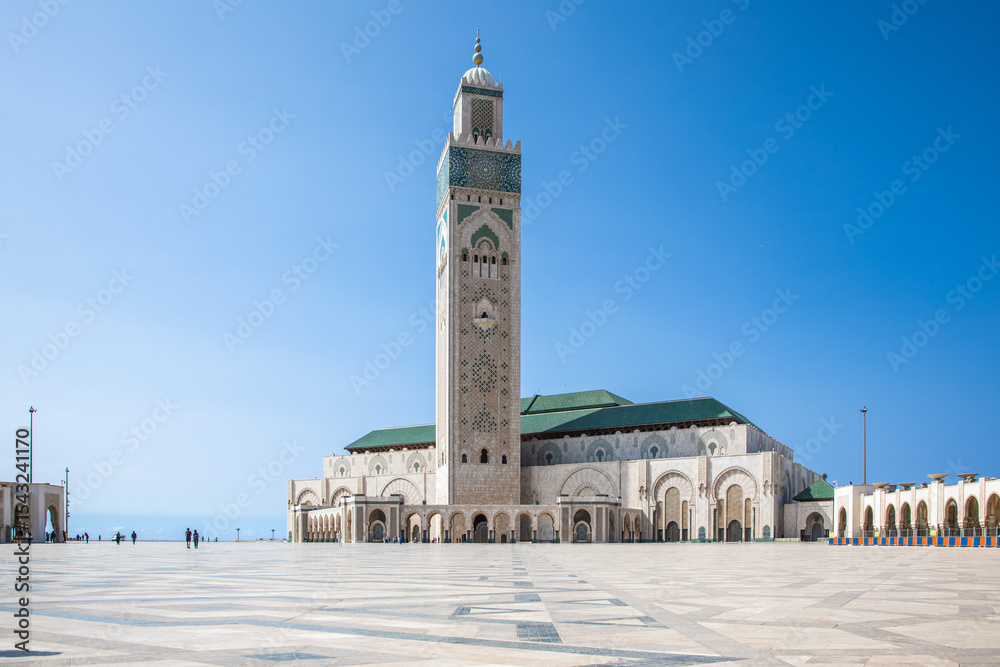 Fototapeta premium Meczet Hasana II w mieście Casablanca (Maroko)