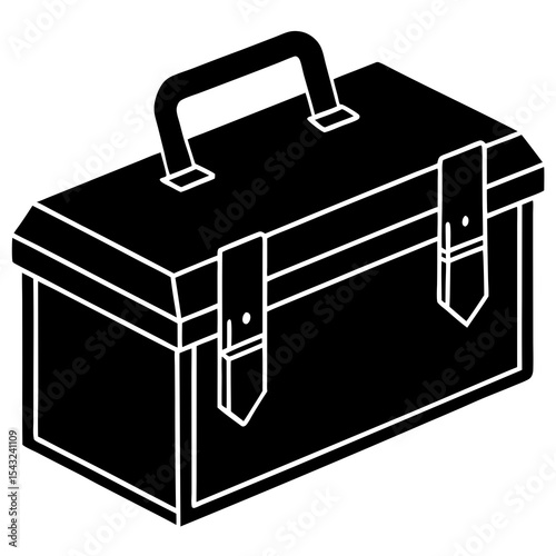 Tool Box silhouette vector illustration