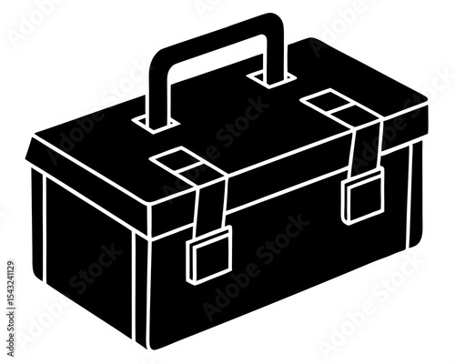 Tool Box silhouette vector illustration
