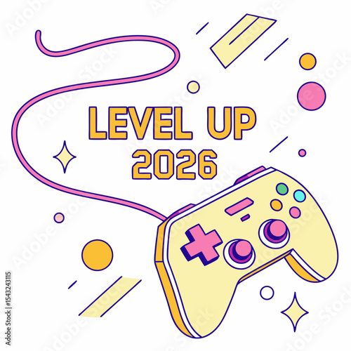 Level up 2026 game controller new year gaming