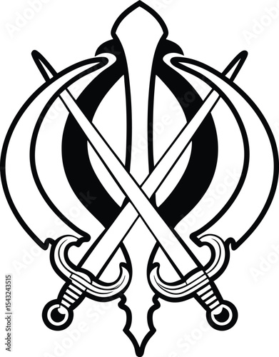 Viking knight with sword and helmet, cartoon illustration isolated on white, fierce, design, warrior art, norse, cartoon knight