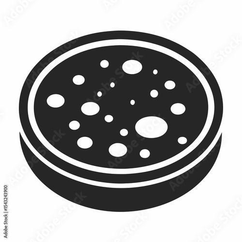 Petri Dish silhouette vector illustration