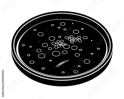 Petri Dish silhouette vector illustration